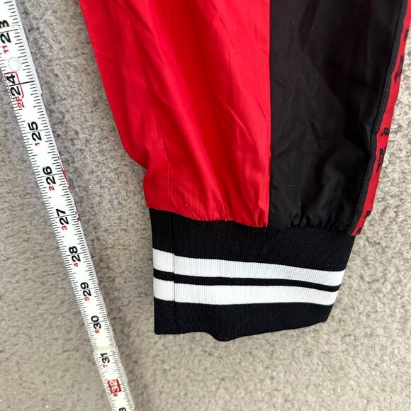 Death Road Records Track Suit Nylon Windbreaker Parachute Red Black Hooded - Picture 8 of 16